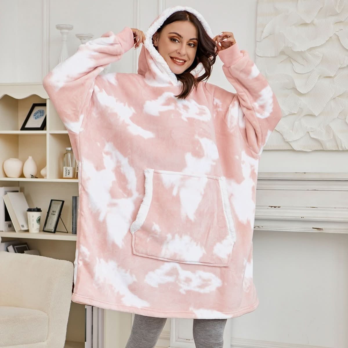 Cozy Fleece Hooded Throw Blanket - Halri