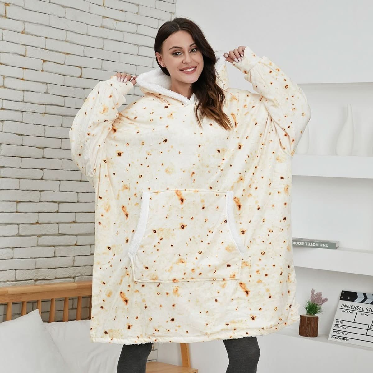 Cozy Fleece Hooded Throw Blanket