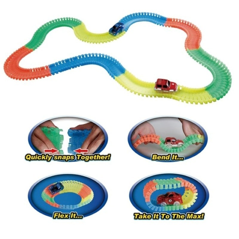 Flexible Track Car with Endless Combinations, Auto-Running Car, Boosts Kids’ Creativity, Safe for Ages 3+