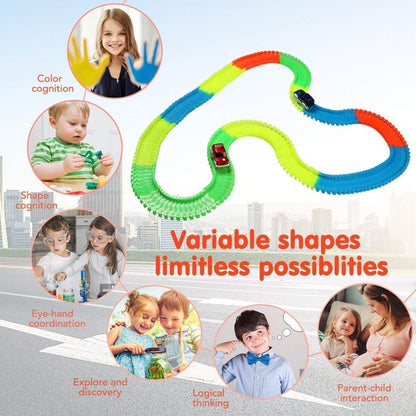 Flexible Track Car with Endless Combinations, Auto-Running Car, Boosts Kids’ Creativity, Safe for Ages 3+