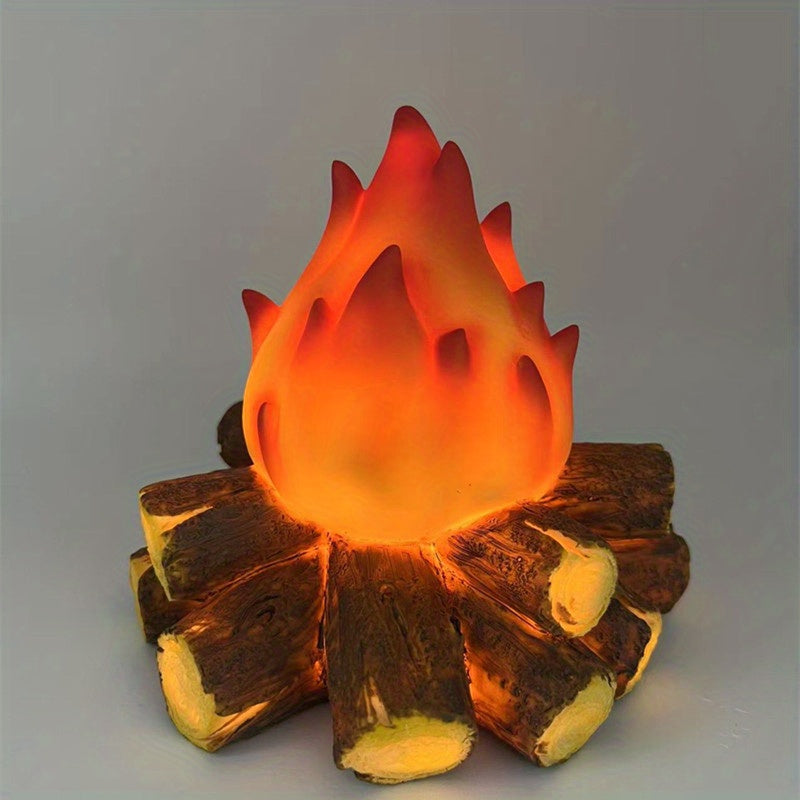 Flickering Flame LED Lamp – Realistic Campfire Effect, Battery-Powered, Safe Indoor/Outdoor Decor 6