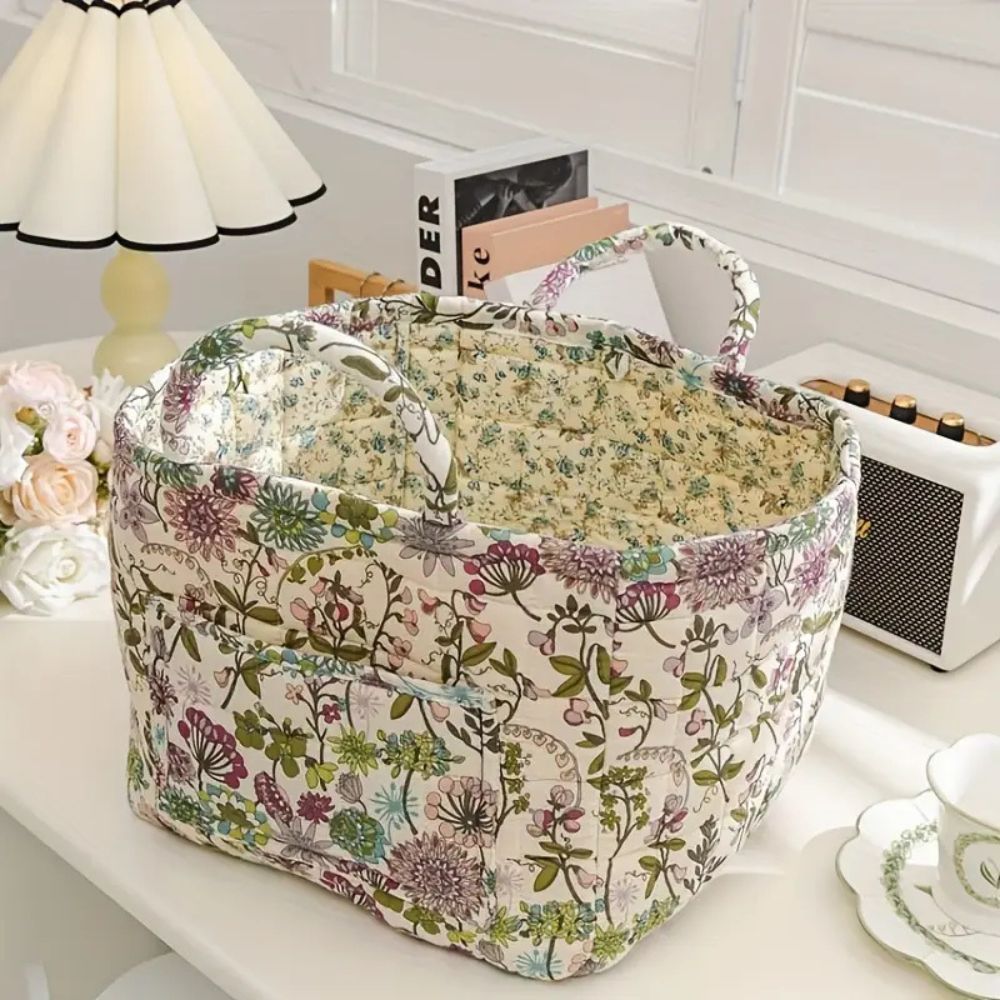 Pretty Fabric Storage Basket for Home Decor - Halri