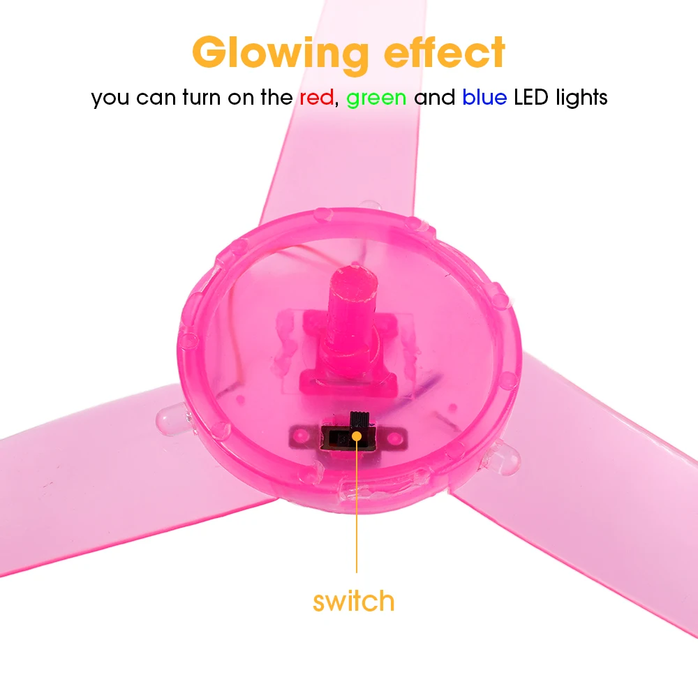 Flying Disc Launcher with Colorful LED Lights, Pull String Indoor & Outdoor Games, Safe for Ages 3+