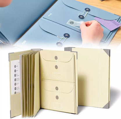 Practical File Folder Binder with Expandable Storage Pockets