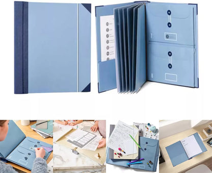 Practical File Folder Binder with Expandable Storage Pockets