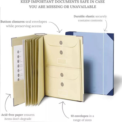 Practical File Folder Binder with Expandable Storage Pockets