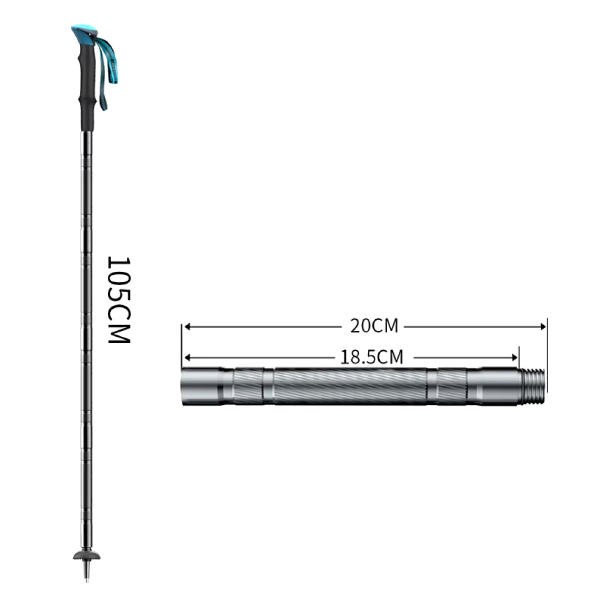 Heavy Duty Collapsible Hiking Pole with Multi Tools