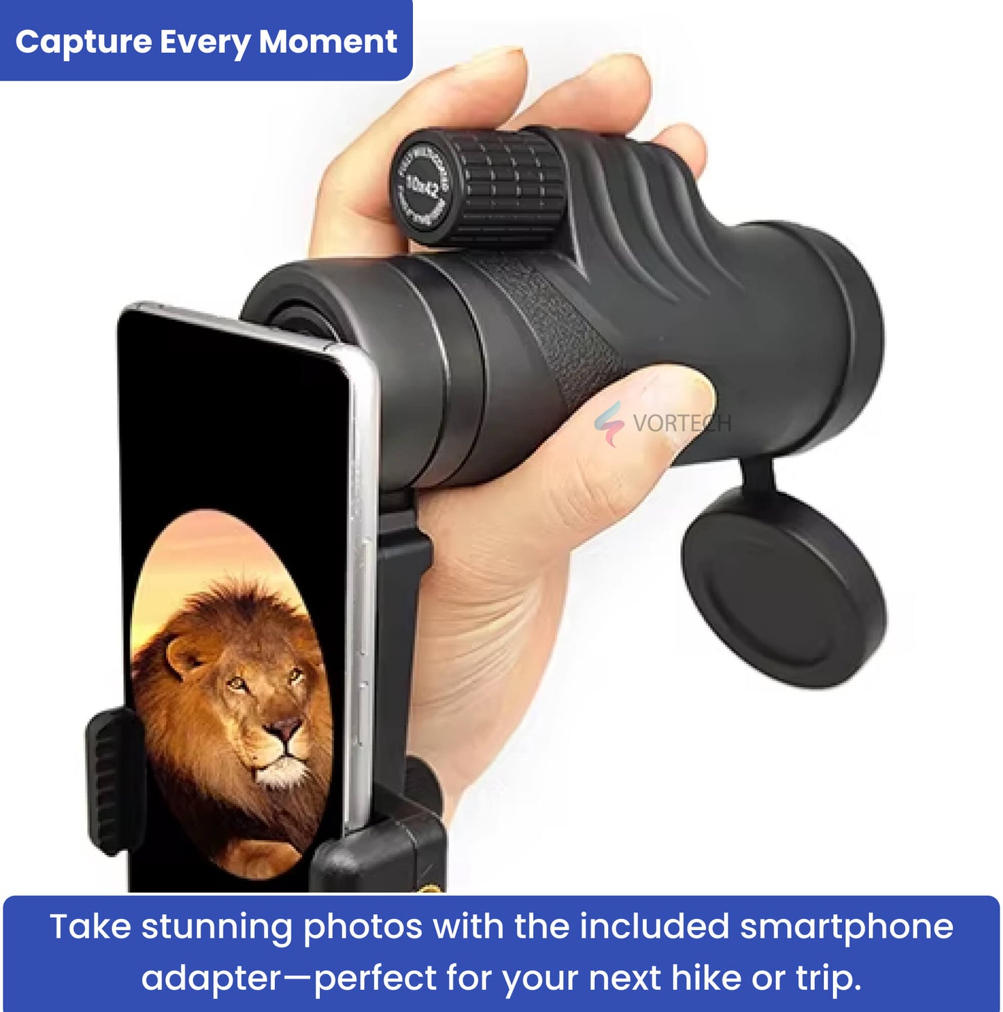 Compact 12X50 Waterproof Monocular for Outdoor Use