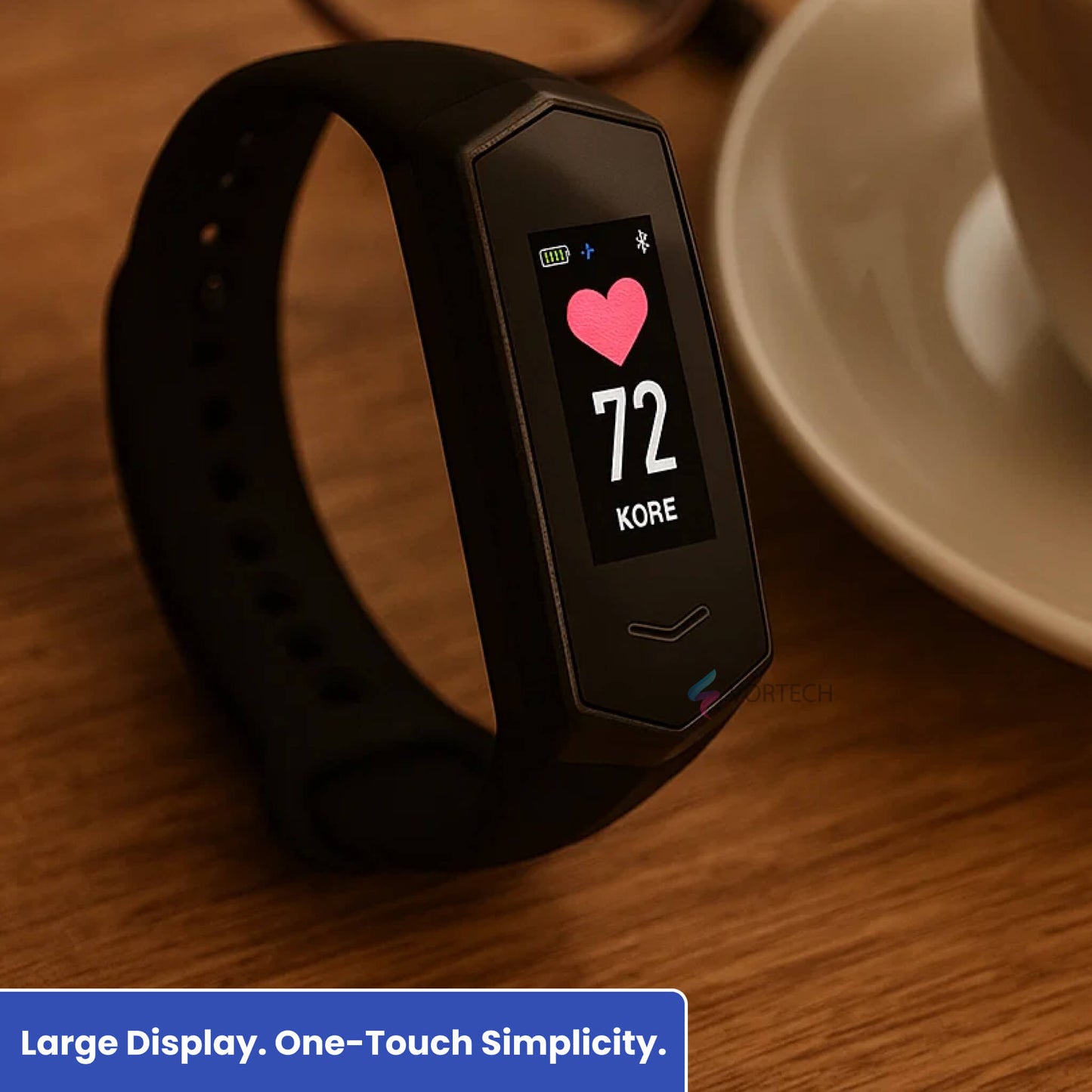 Easy Fit Smartwatch for Seniors with Heart Rate Monitor