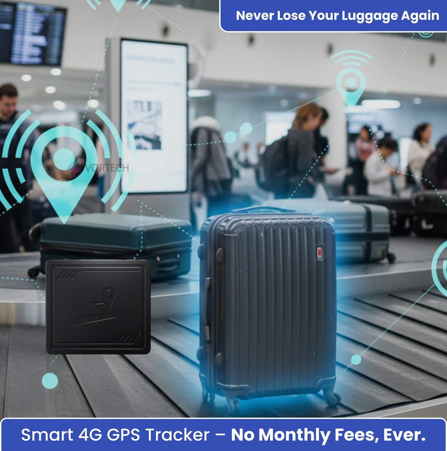 Portable Travel Bag GPS Locator with Live Tracking