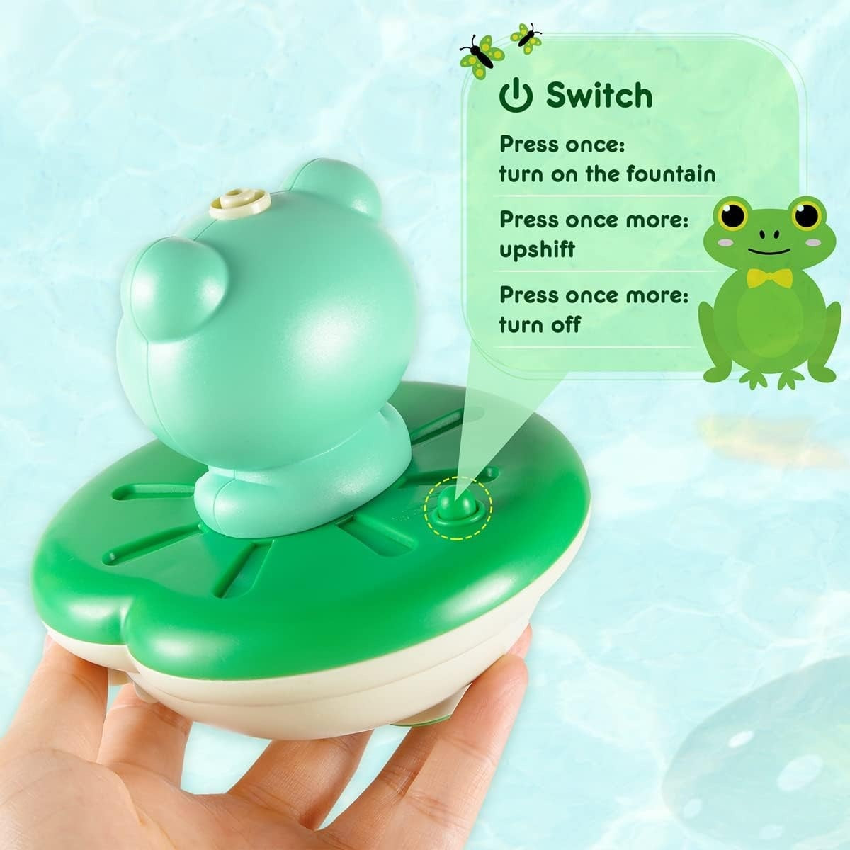Frog Sprinkler Shower with Multiple Spray Nozzles – Compact, Portable and Safe for Ages 3+