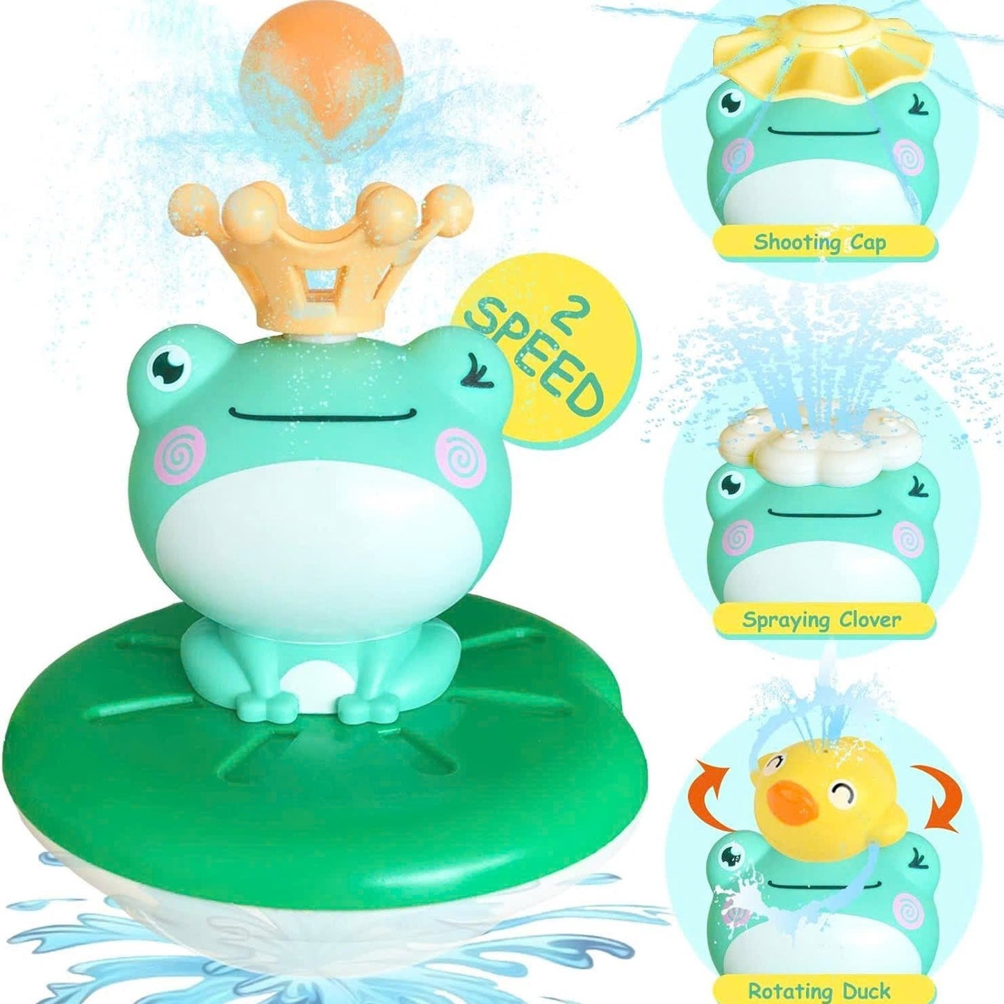 Frog Sprinkler Shower with Multiple Spray Nozzles – Compact, Portable and Safe for Ages 3+