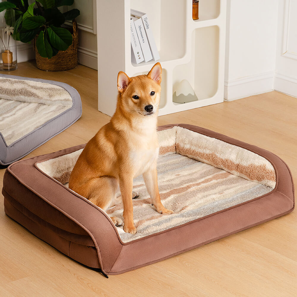 Comfortable Pet Sofa with Soft Wool Cushion