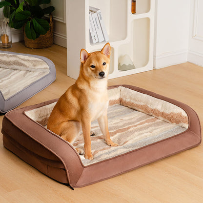 Comfortable Pet Sofa with Soft Wool Cushion