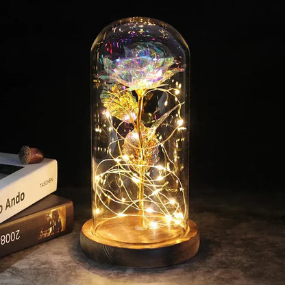 Beautiful LED Floral Dome Table Lamp