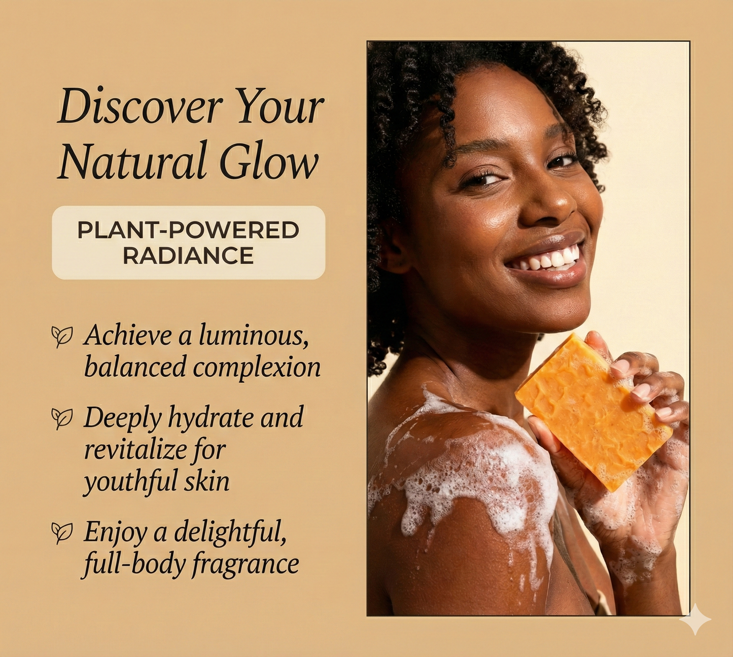 Natural Glow Face Soap with Vitamin C and Oats