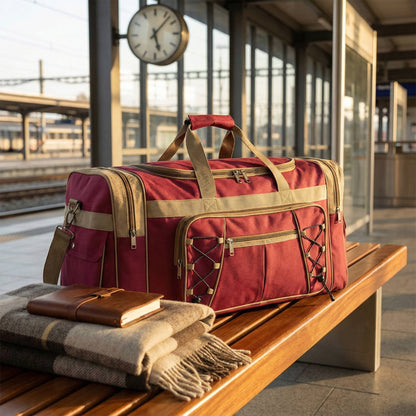 Big Spacious Duffle Bag: Waterproof Travel Bag With Strap
