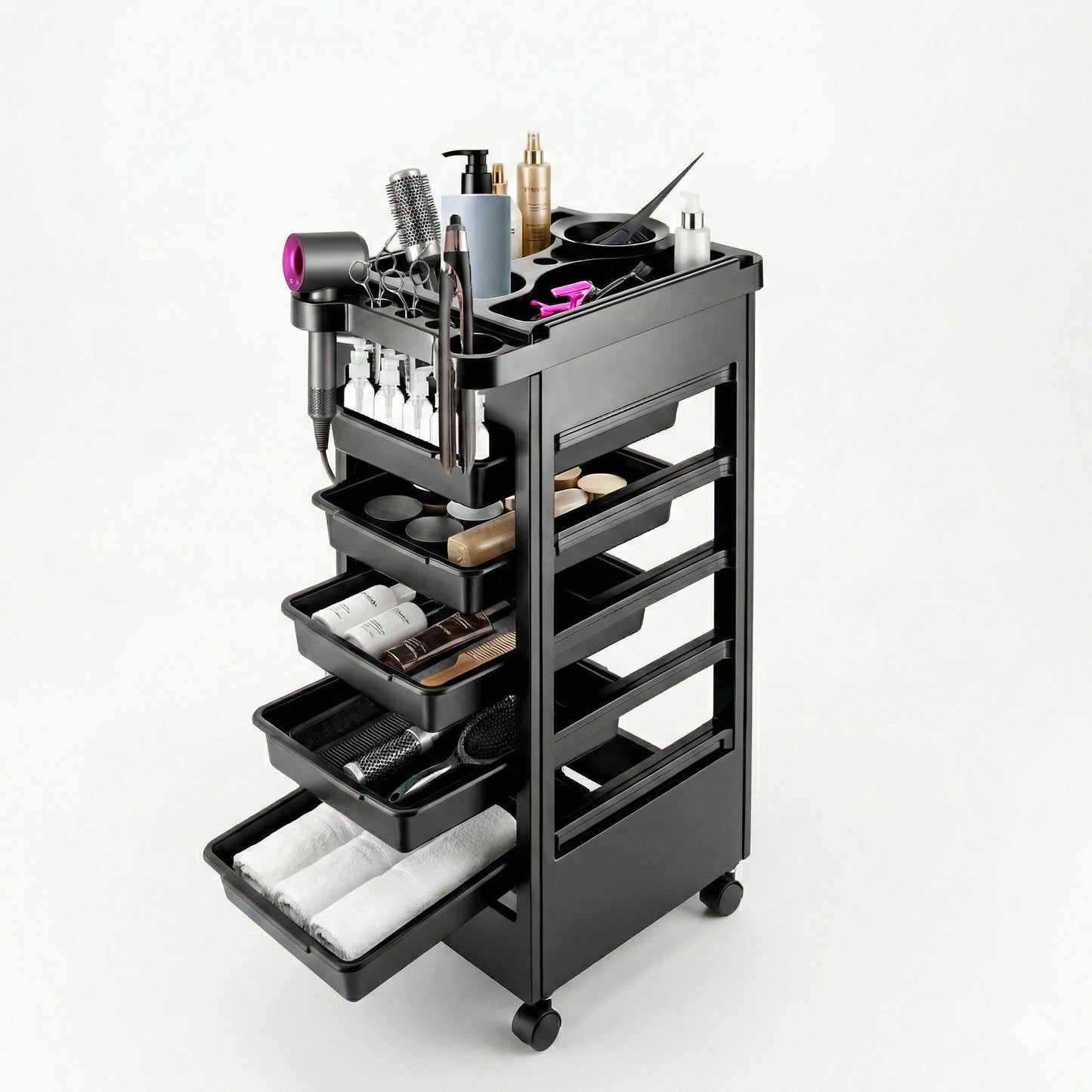 Mobile Salon Storage Cart 5 Drawer Organizer - Halri