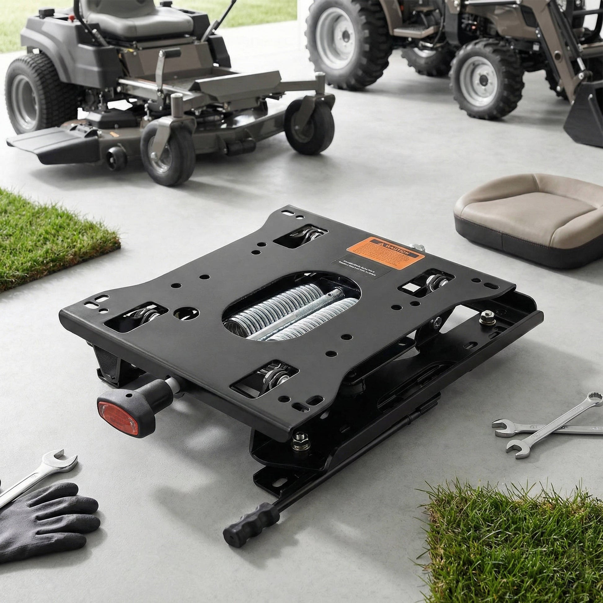 Heavy Duty Adjustable Seat Suspension Kit for Lawn Mowers - Halri