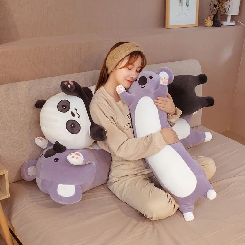 Giant Panda Plush Bolster Pillow Stuffed Toy