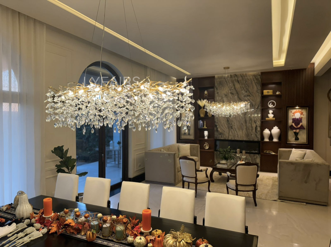 Elegant Crystal Drop Ceiling Light Fixture