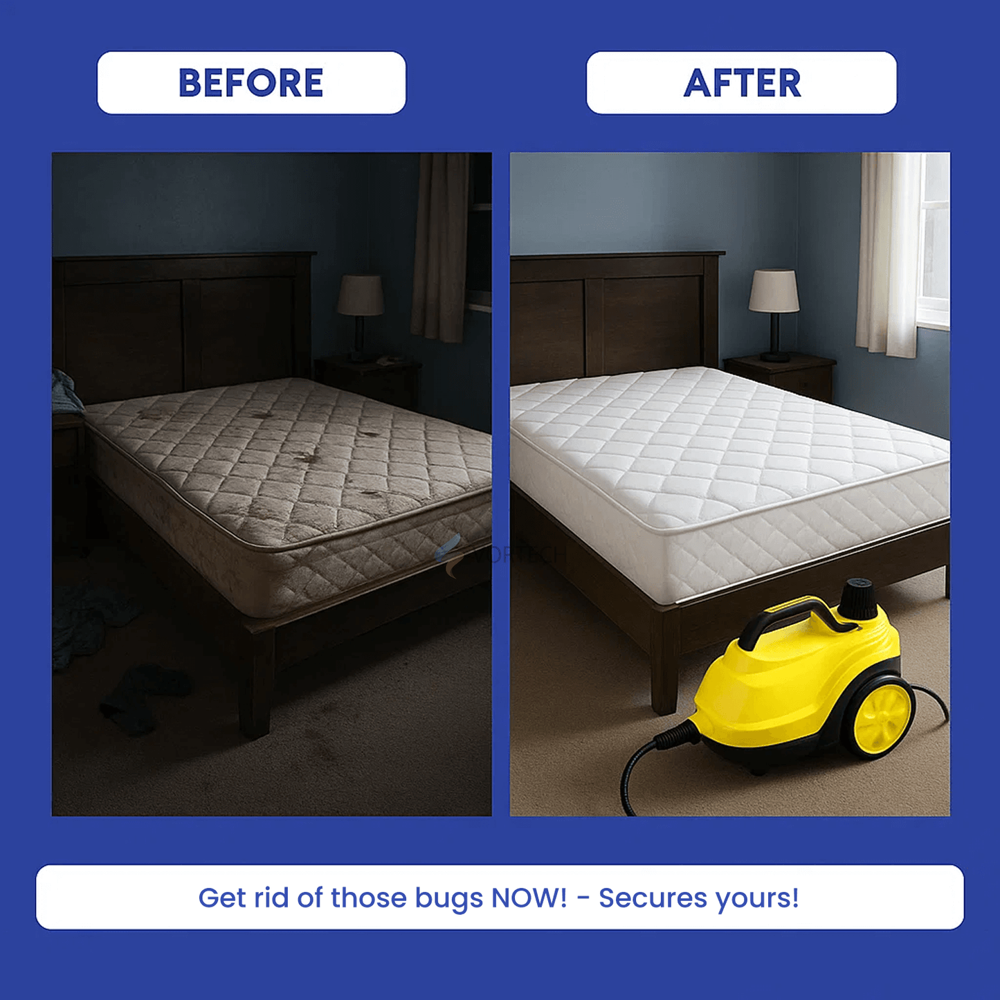 Powerful Bed Bug Steam Cleaner for Home Use