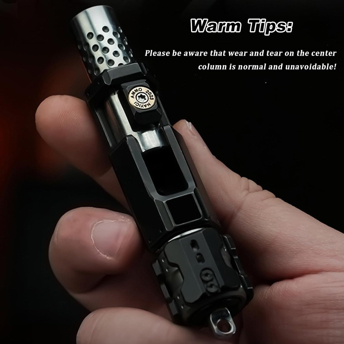 Gun Bolt Fidget Spinner – Sleek Metal EDC Haptic Slider for Ultimate Stress Relief, ADHD Focus and Office Desk Fun