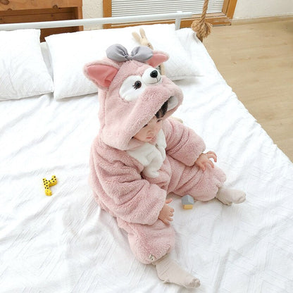 Adorable Plush Animal Onesie Costume for Baby