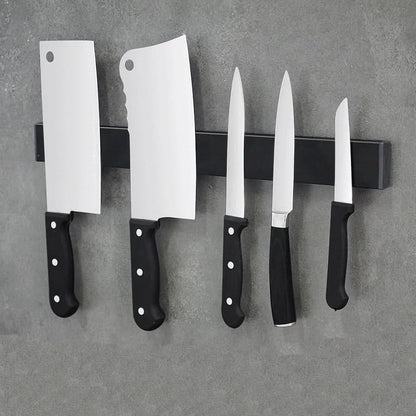 Strong Magnetic Knife Strip - Black Wall Mount Rack