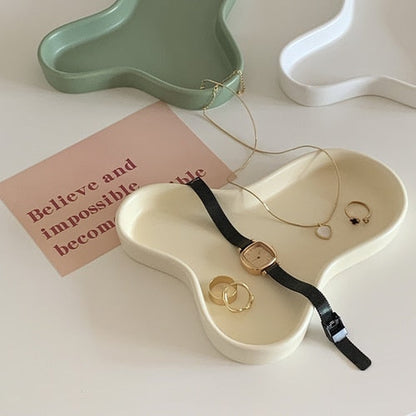 White Porcelain Decorative Trays - Halri