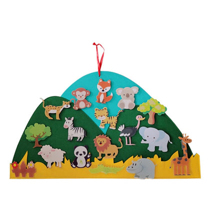 Interactive Learning Felt Animal Playboard for Kids - Halri