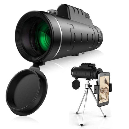 High Power HD Monocular with Phone Adapter and Tripod