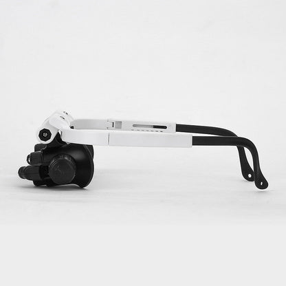 LED Adjustable Magnifier Headband With Swappable Lenses