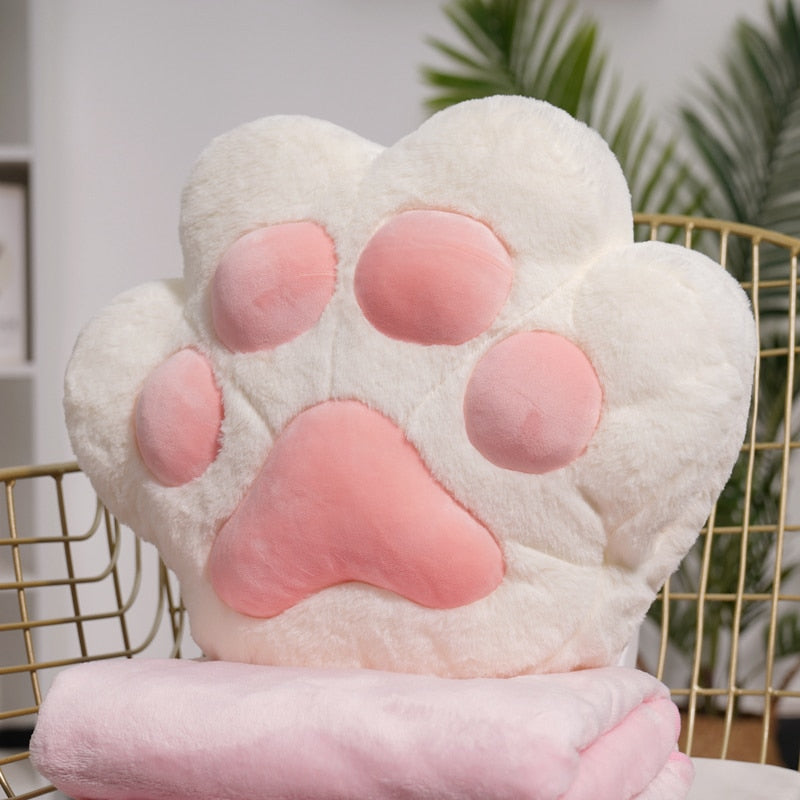 Soft Plush Bear Paw Heat Pillow