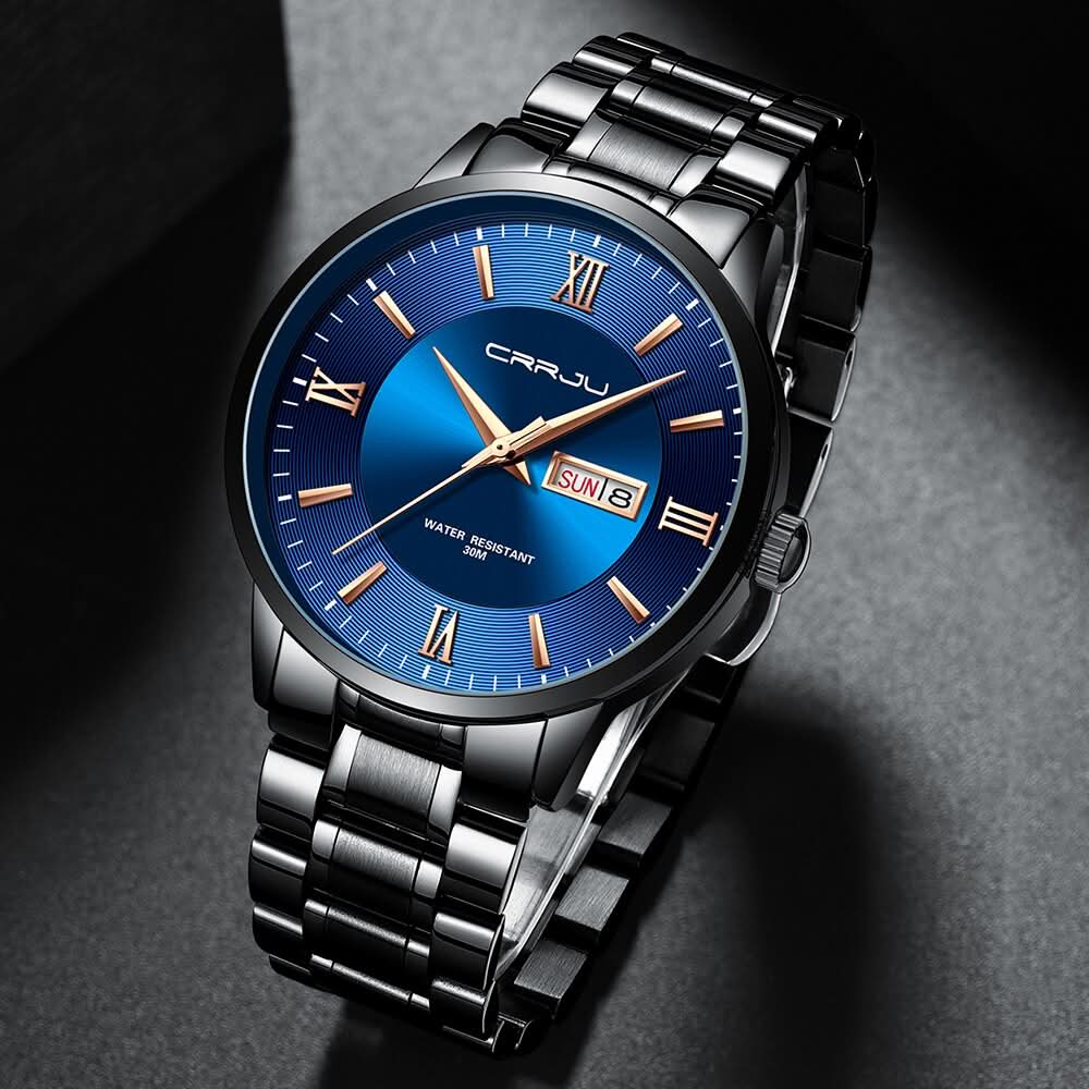 Rugged Mens Waterproof Stainless Steel Sports Watch - Halri