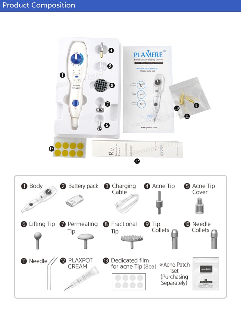 Portable Professional Skin Care Plasma Pen Device