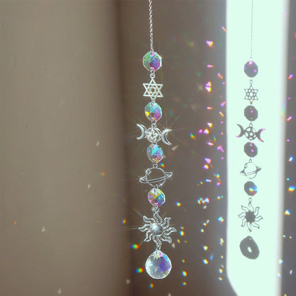 Beautiful Crystal Wind Chime Moon Decor - Halri