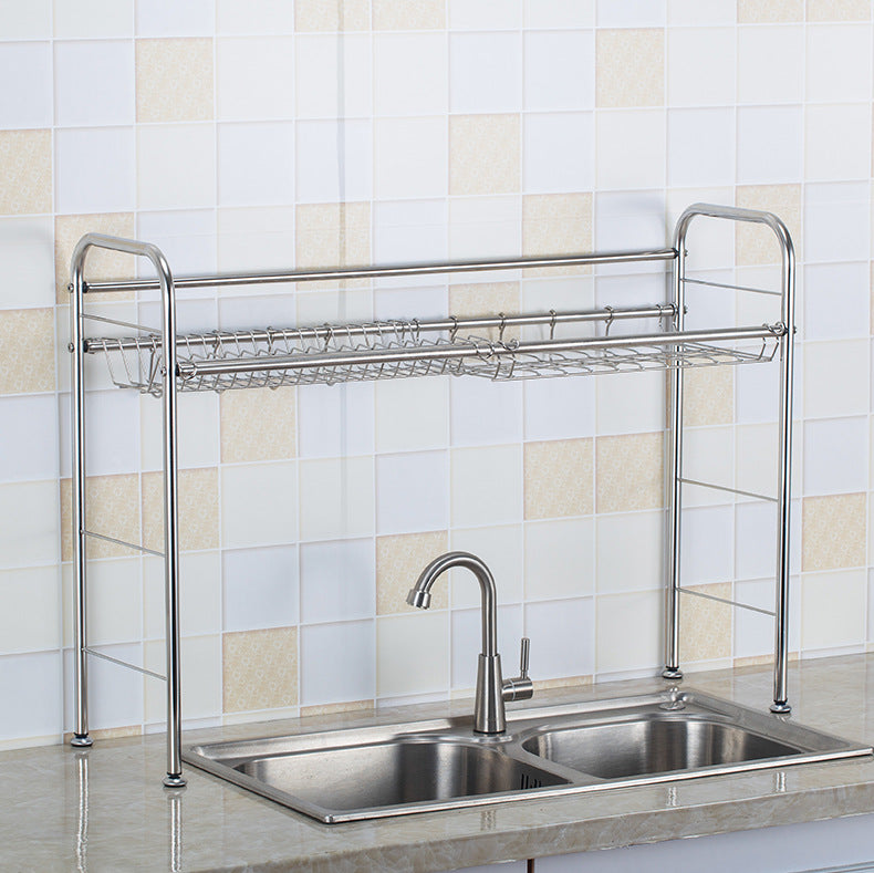 Space Saving Stainless Steel Kitchen Sink Dish Rack