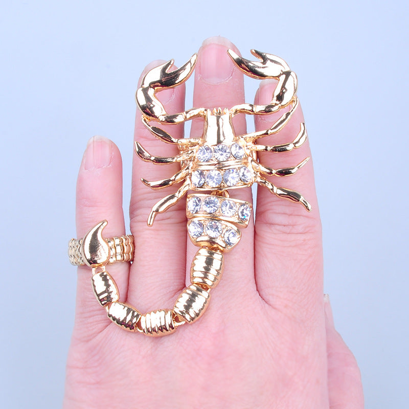 Edgy Gothic Crystal Stone Ring - Halri