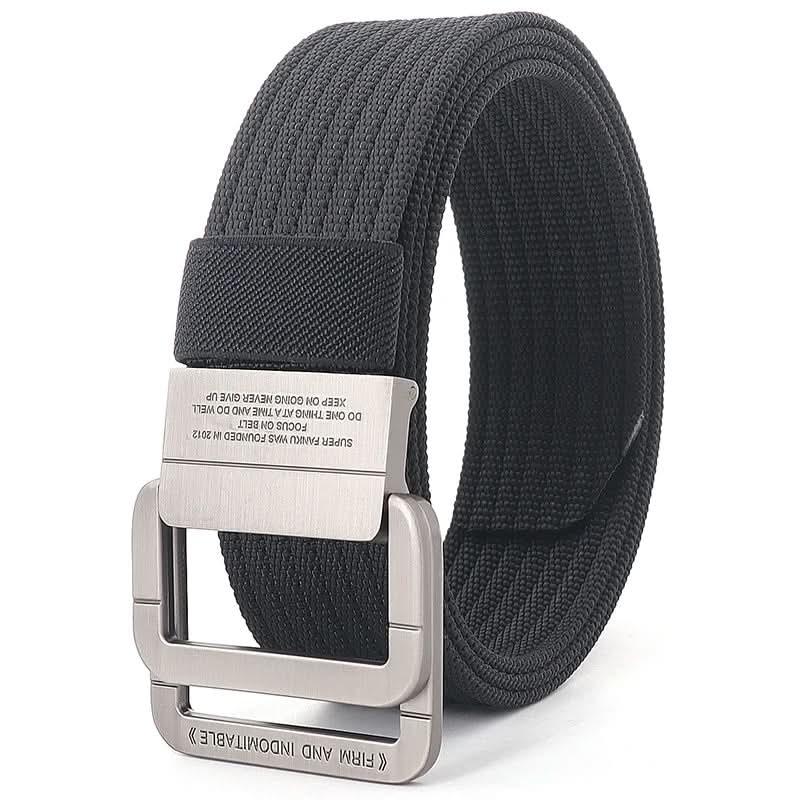 Classic Canvas Web Belt - Adjustable Double Ring Buckle