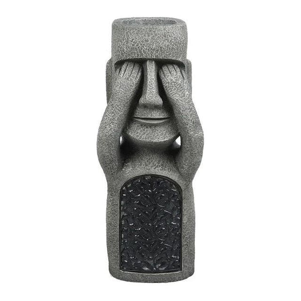 Outdoor Solar Powered Planter Garden Statue Pot