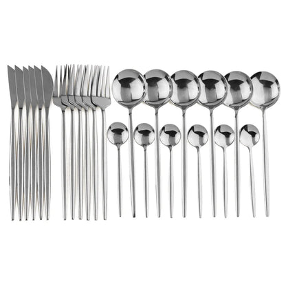 Premium Gold Plated Stainless Steel Silverware Set