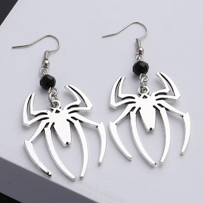 Boho Dark Spider Dangle Earrings