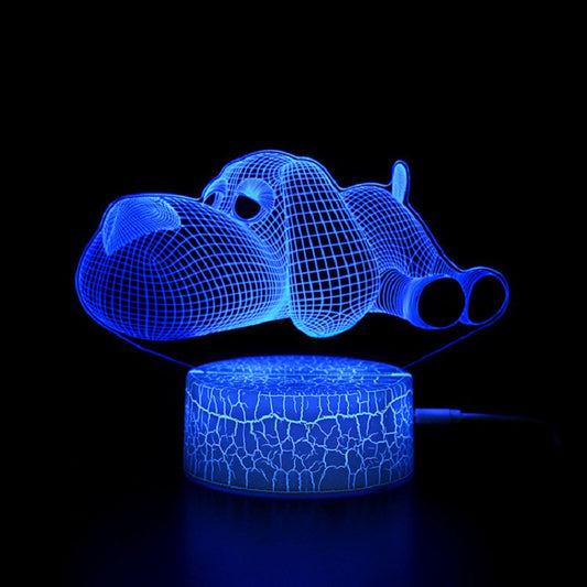 Colorful LED 3D Night Table Lamp - Halri