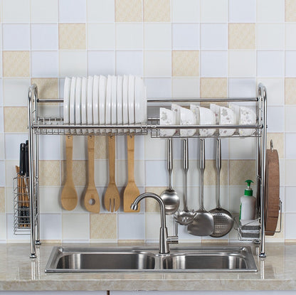 Space Saving Stainless Steel Kitchen Sink Dish Rack
