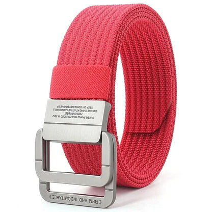 Classic Canvas Web Belt - Adjustable Double Ring Buckle
