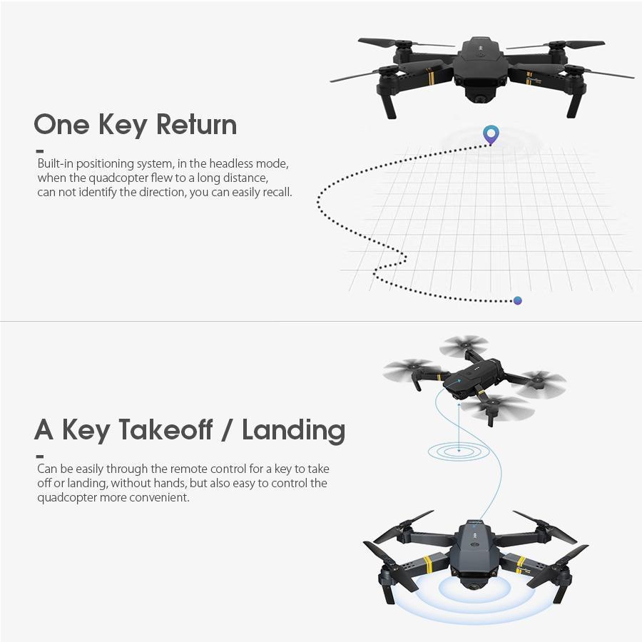 Portable HD Folding Selfie Drone with 2MP Camera