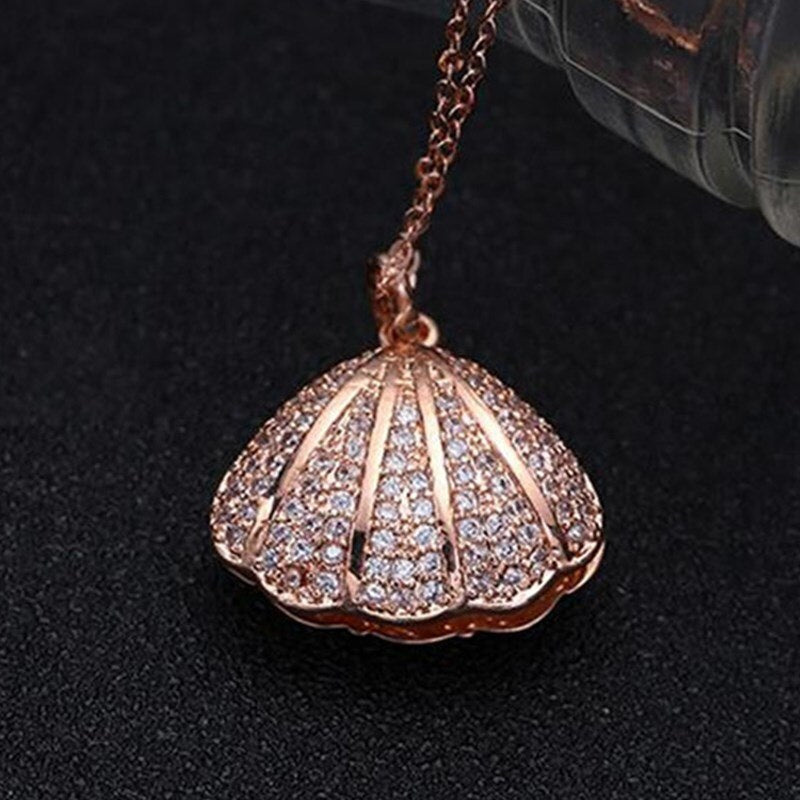 Ocean Inspired Shell Drop Necklace