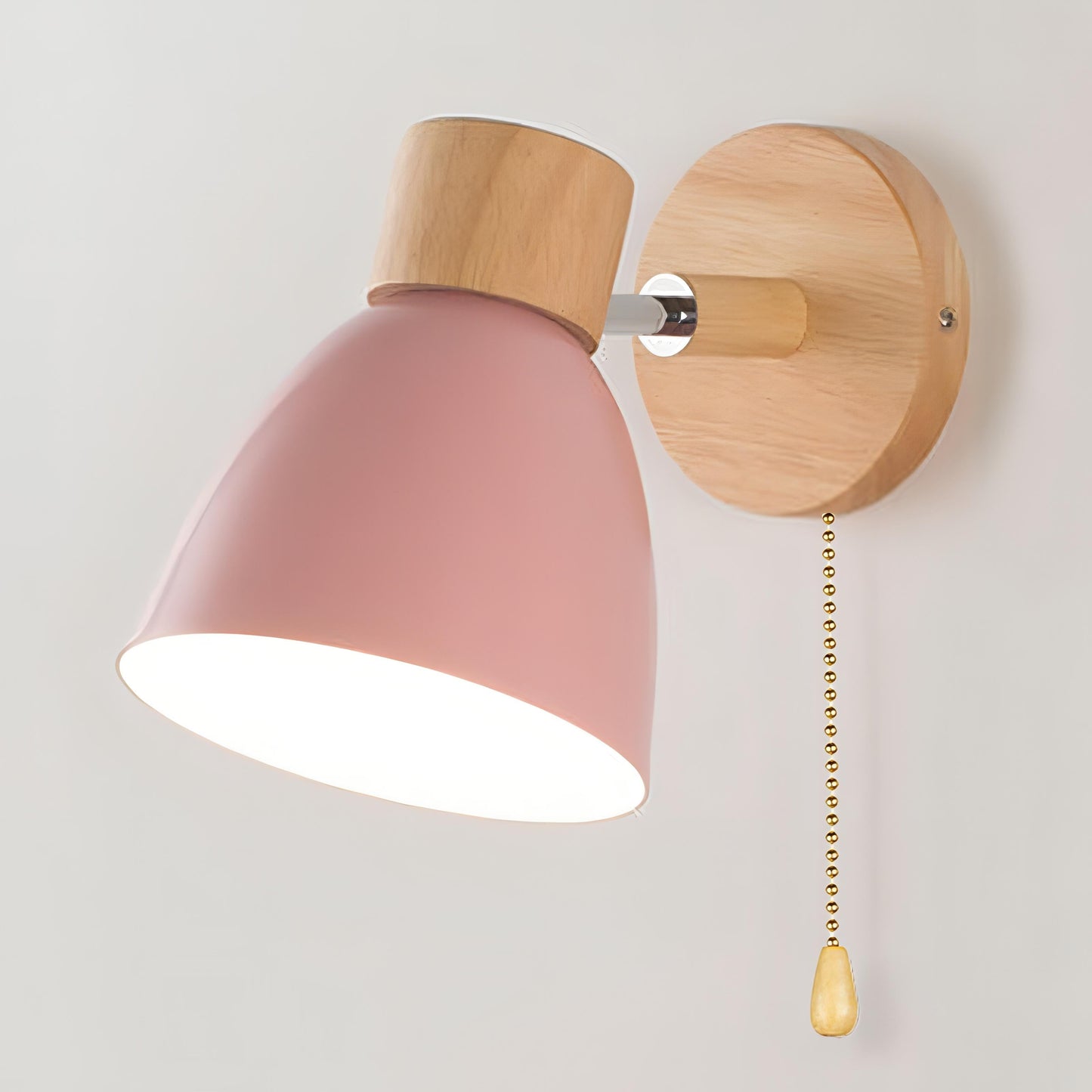 Rustic Farmhouse Wall Lamp with Cord Pull