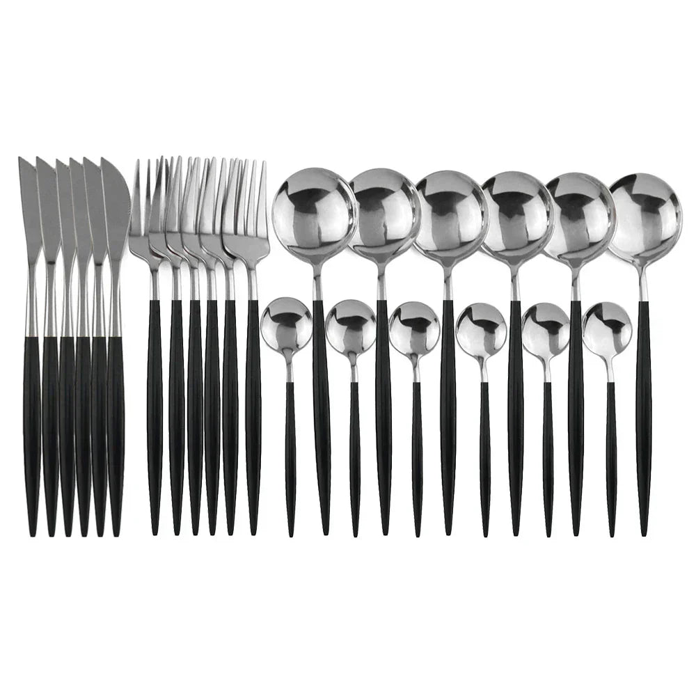 Premium Gold Plated Stainless Steel Silverware Set